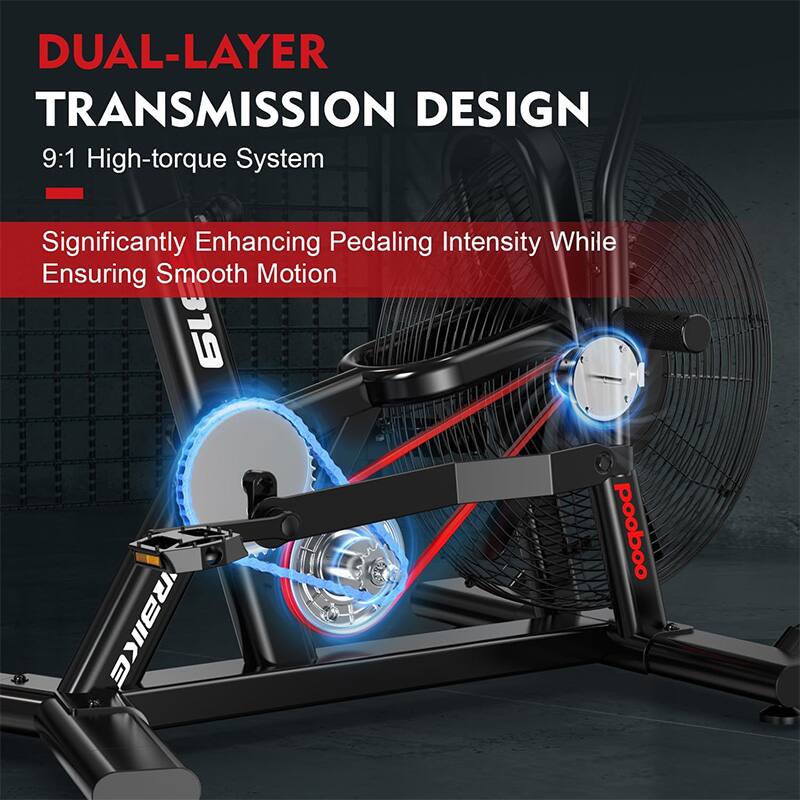 DUAL-LAYER TRANSMISSION DESIGN  
9:1 High-torque System  
Significantly Enhancing Pedaling Intensity While Ensuring Smooth Motion
