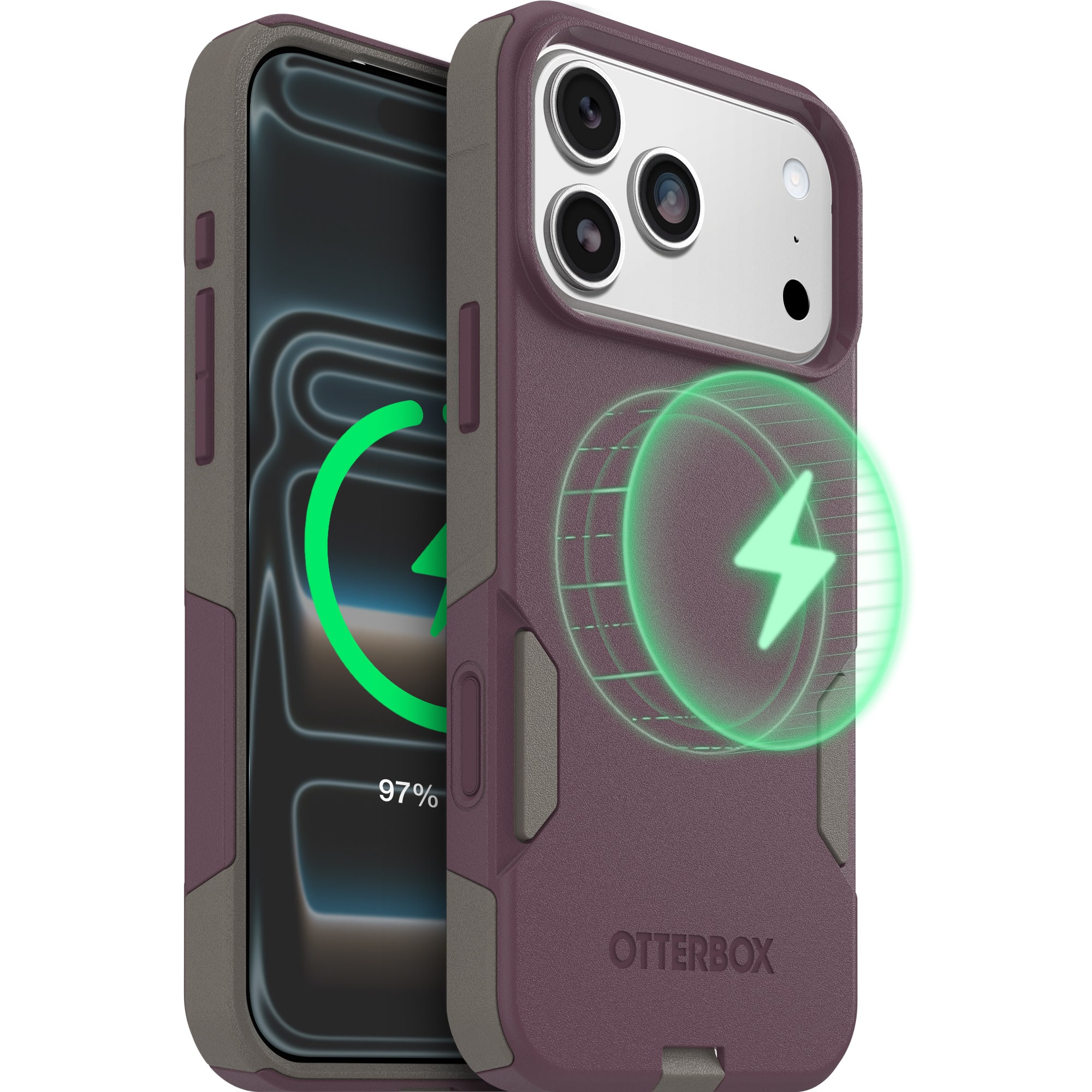 OtterBox - Commuter Series Hard Shell for Apple iPhone 17 Pro Max - Purple-ish on Purpose