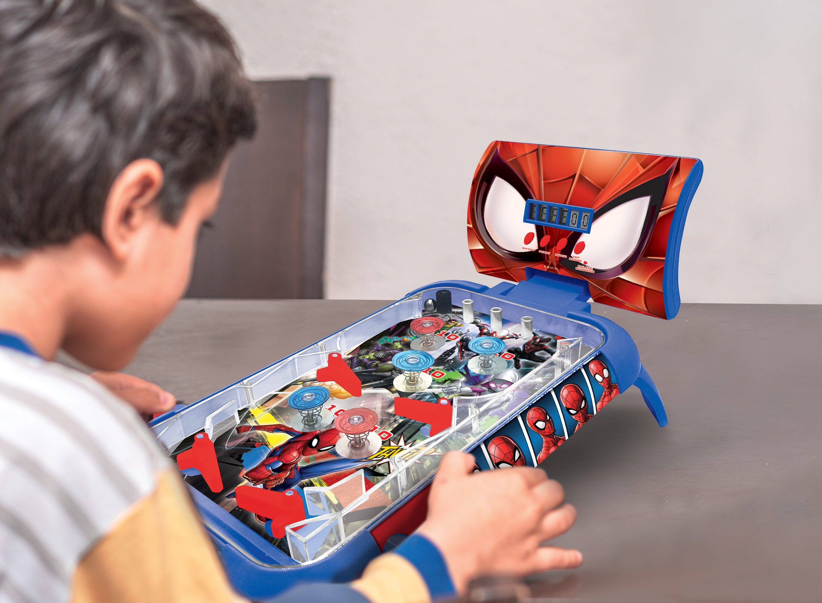 Alt View 9. Lexibook - Spider-Man Electronic Table Pinball with Sounds, Lights & Digital Scoring.