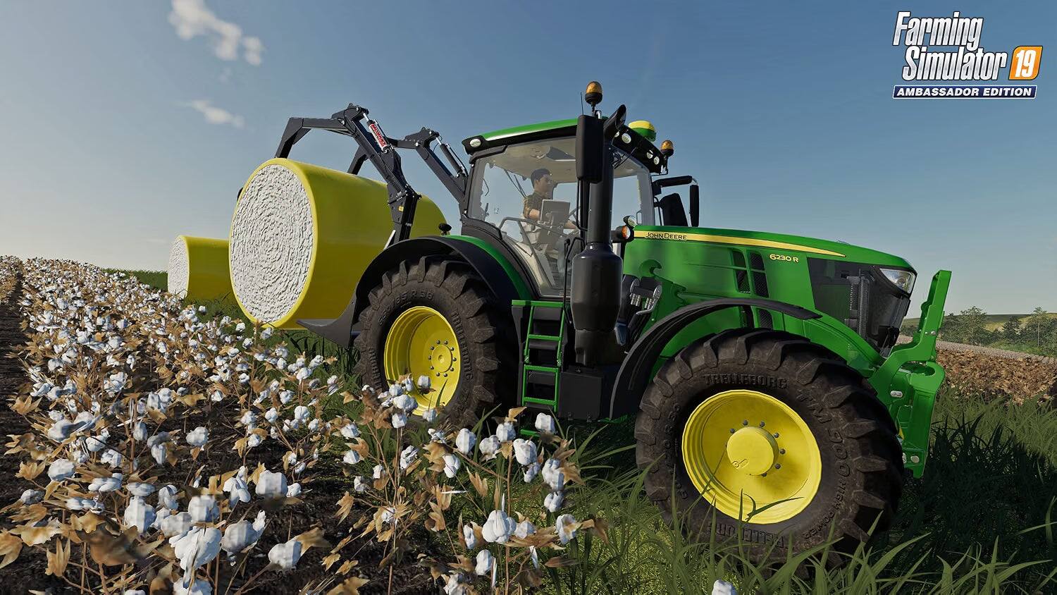Farming Simulator 19 AMBASSADOR EDITION

JOHN DEERE

256 SERVISERED CHORG TREILEBORG

6230 R BELLEBORG THAN 006 visa