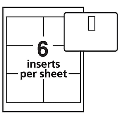 6 inserts per sheet