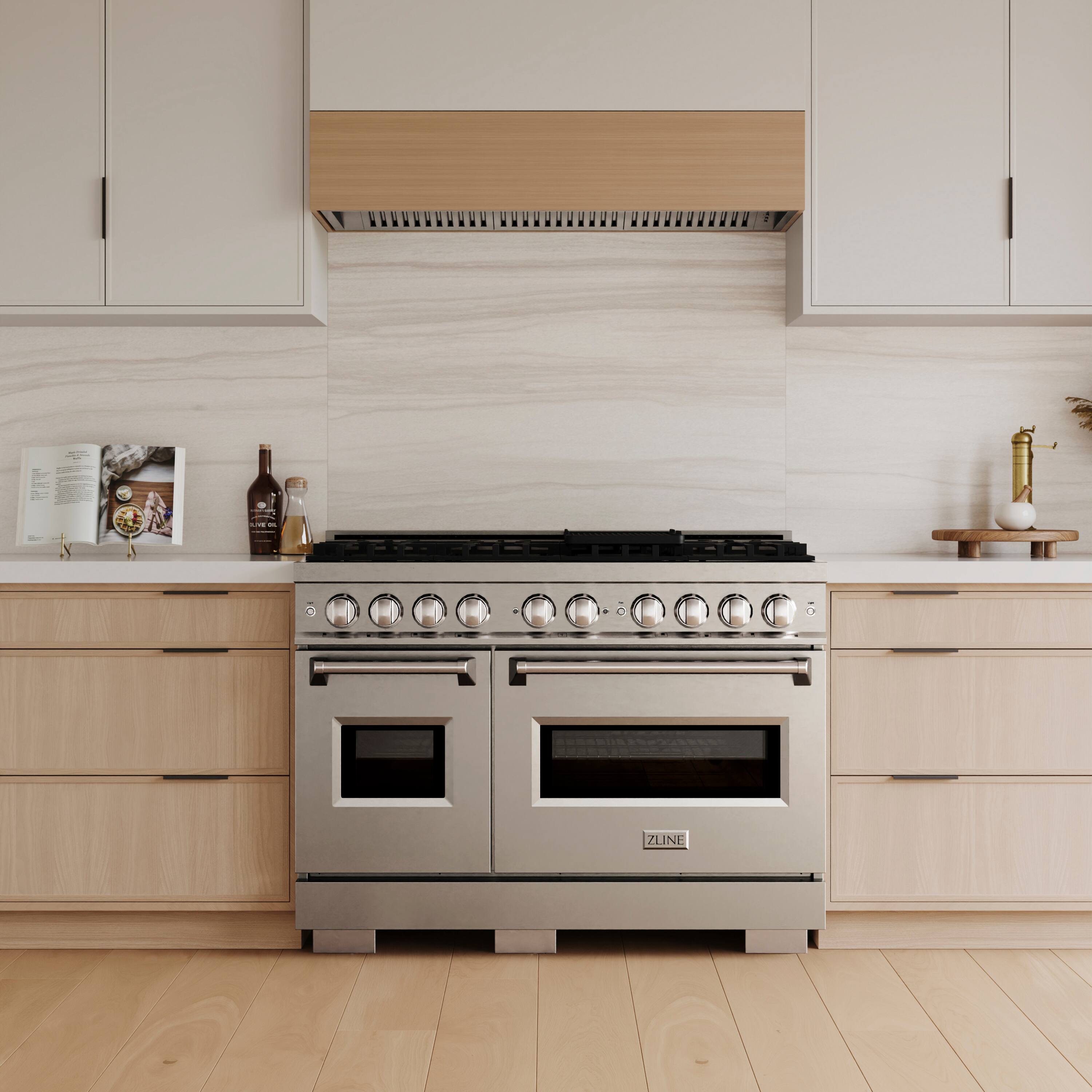 Alt View 7. ZLINE - 48 in. 6.7 cu. ft. Classic Freestanding Dual Fuel Range with 8 DuoPro Burners and Dual Ovens in Stainless Steel - Stainless Steel.