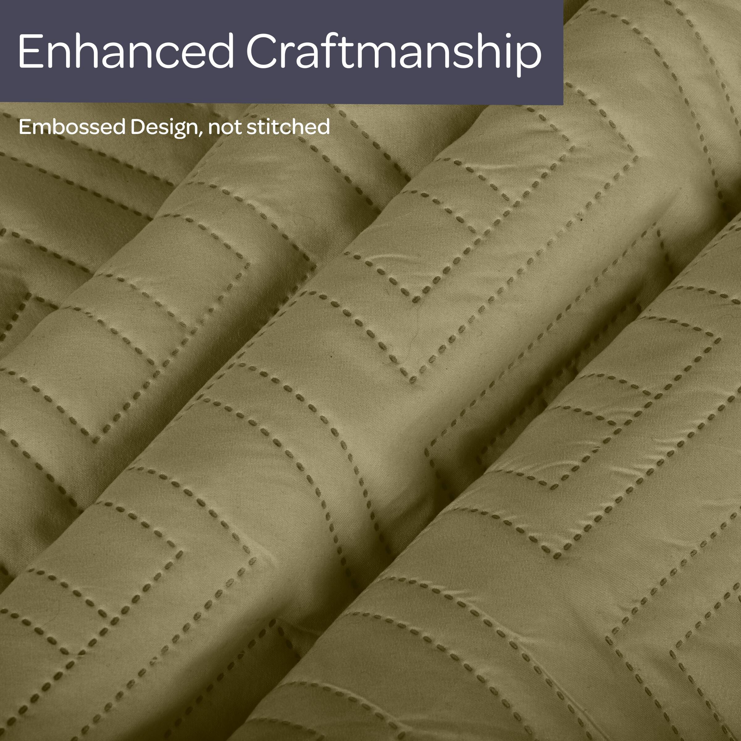 Enhanced Craftsmanship  
Embossed Design, not stitched