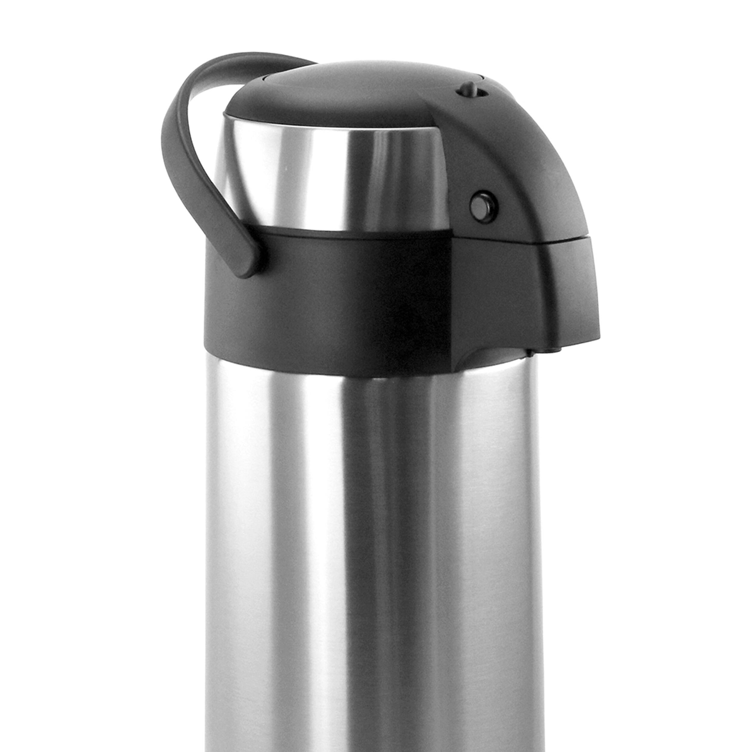 Alt View 3. MegaChef - MegaChef 5.3 Quart Stainless Steel Airpot Hot Water Dispenser for Coffee and Tea - Silver and Black.