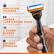 PRECISION TRIMMER for hard to reach areas
LARGER LUBRICATION STRIP for a smooth glide*
5 SHARP BLADES for a clean, comfortable shave
BATTERY POWERED