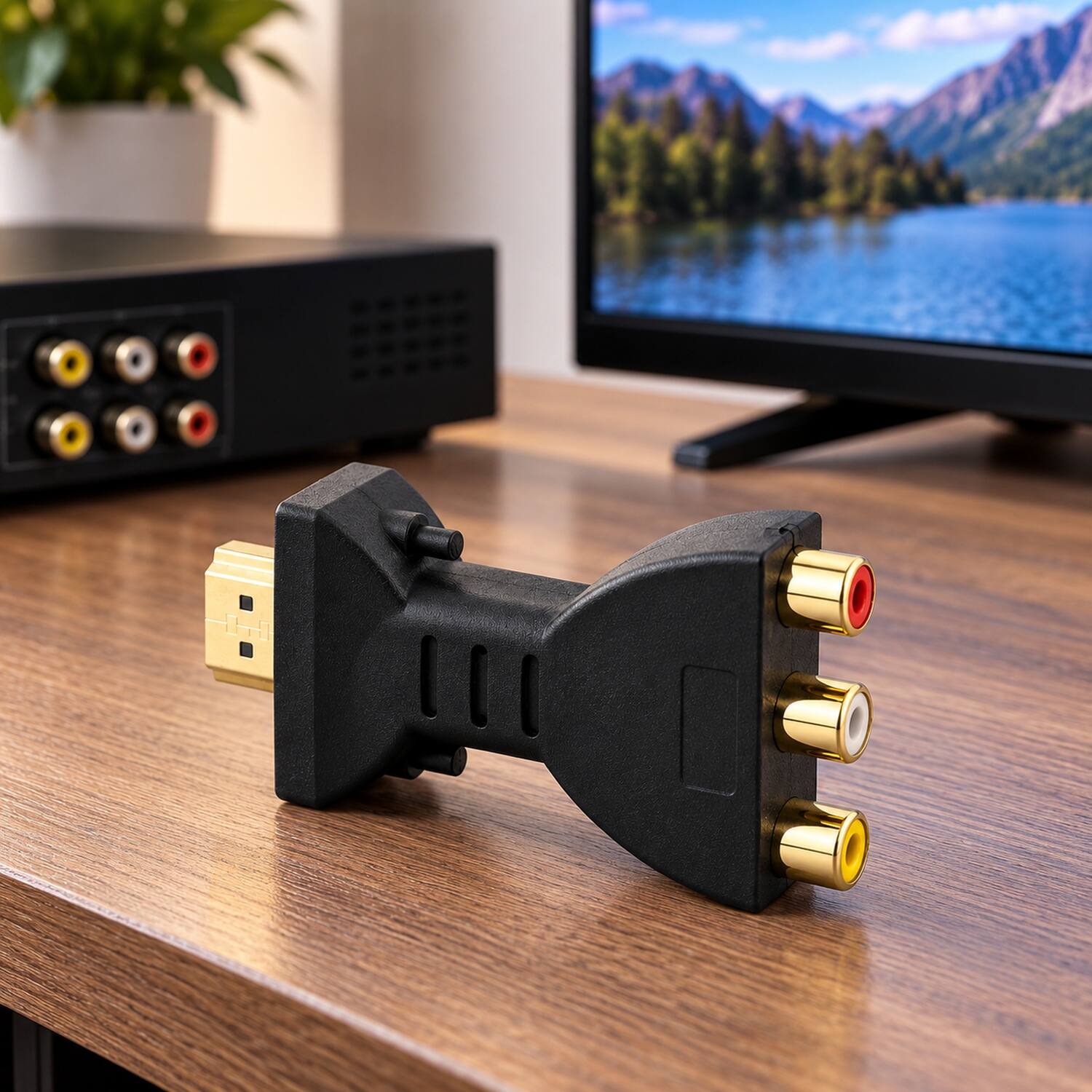 Sanoxy HDMI Male to 3 RCA Female Composite AV Video Audio Adapter ...