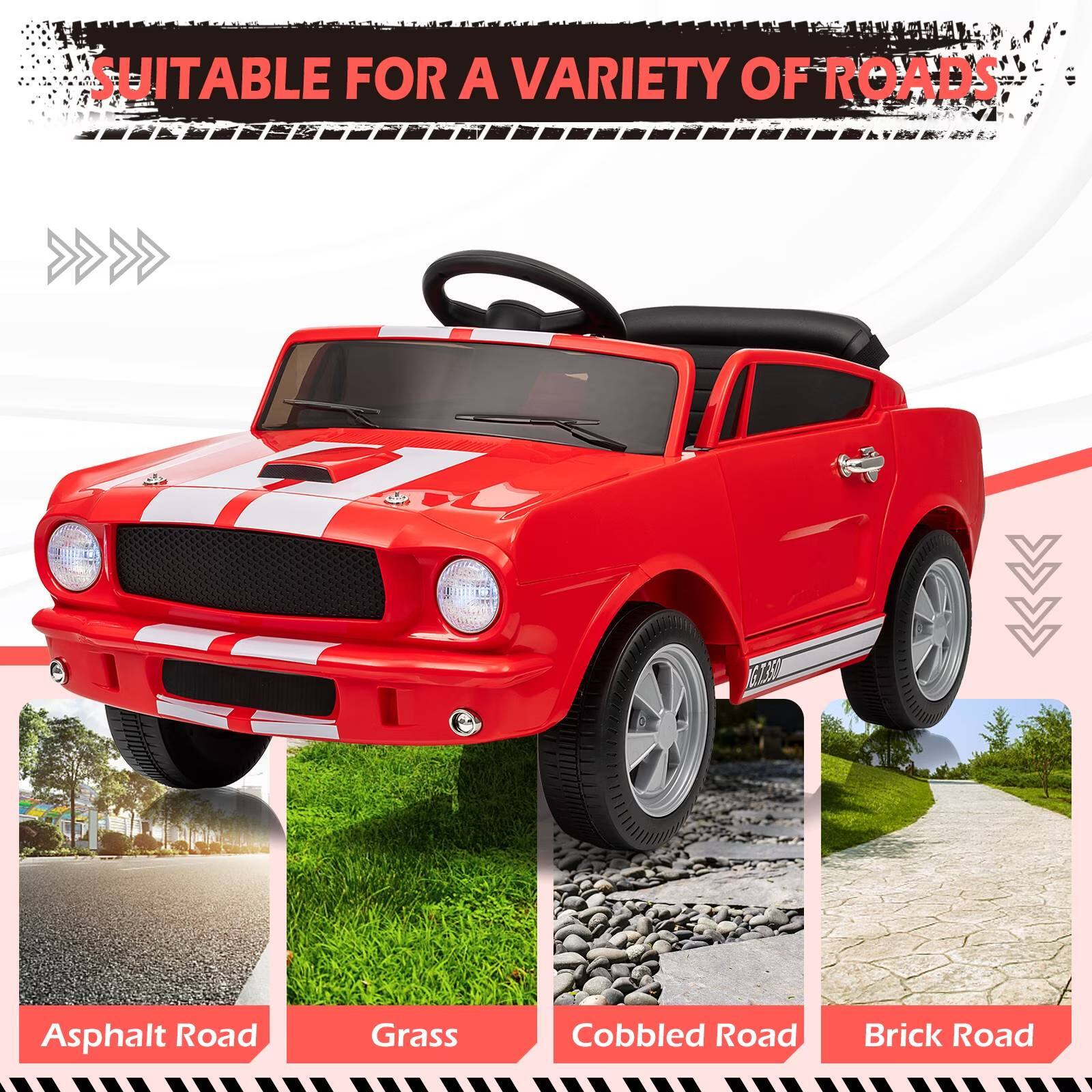 SUITABLE FOR A VARIETY OF ROADS

Asphalt Road  
Grass  
Cobbled Road  
Brick Road