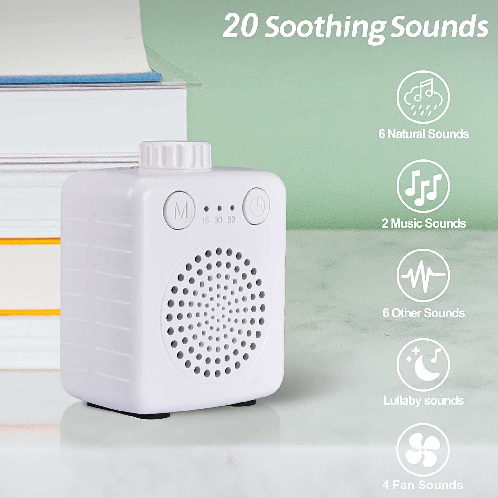Cozy Serene Fansbe Sleep Sound Machine Travel Size Noise Portable Small ...