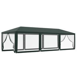 Outsunny - 10' x 28' Party Tent, Outdoor Wedding Canopy & Gazebo with Removable Sidewalls, Shade Shelter for Events, BBQs - Green