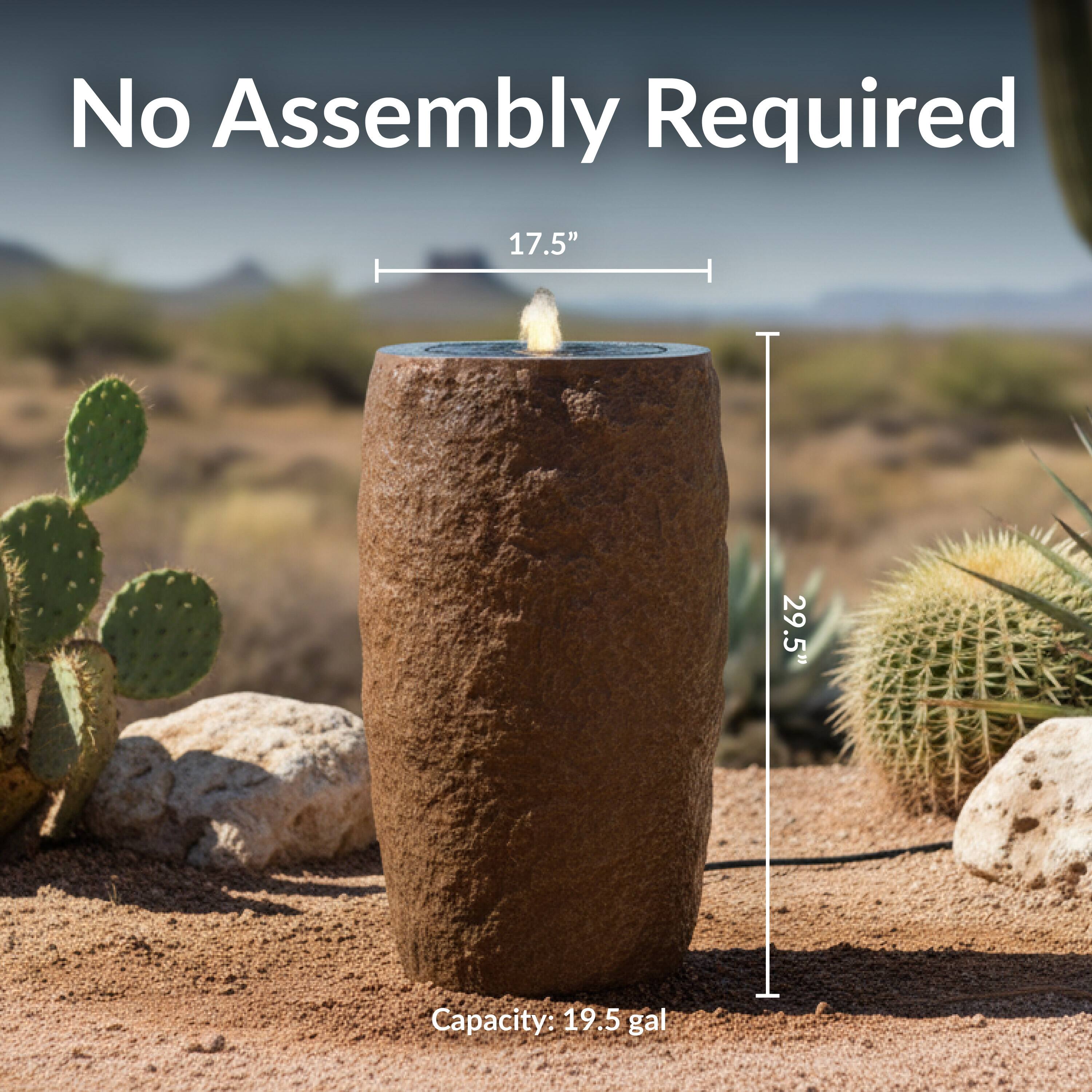No Assembly Required  
17.5"  
29.5"  
Capacity: 19.5 gal