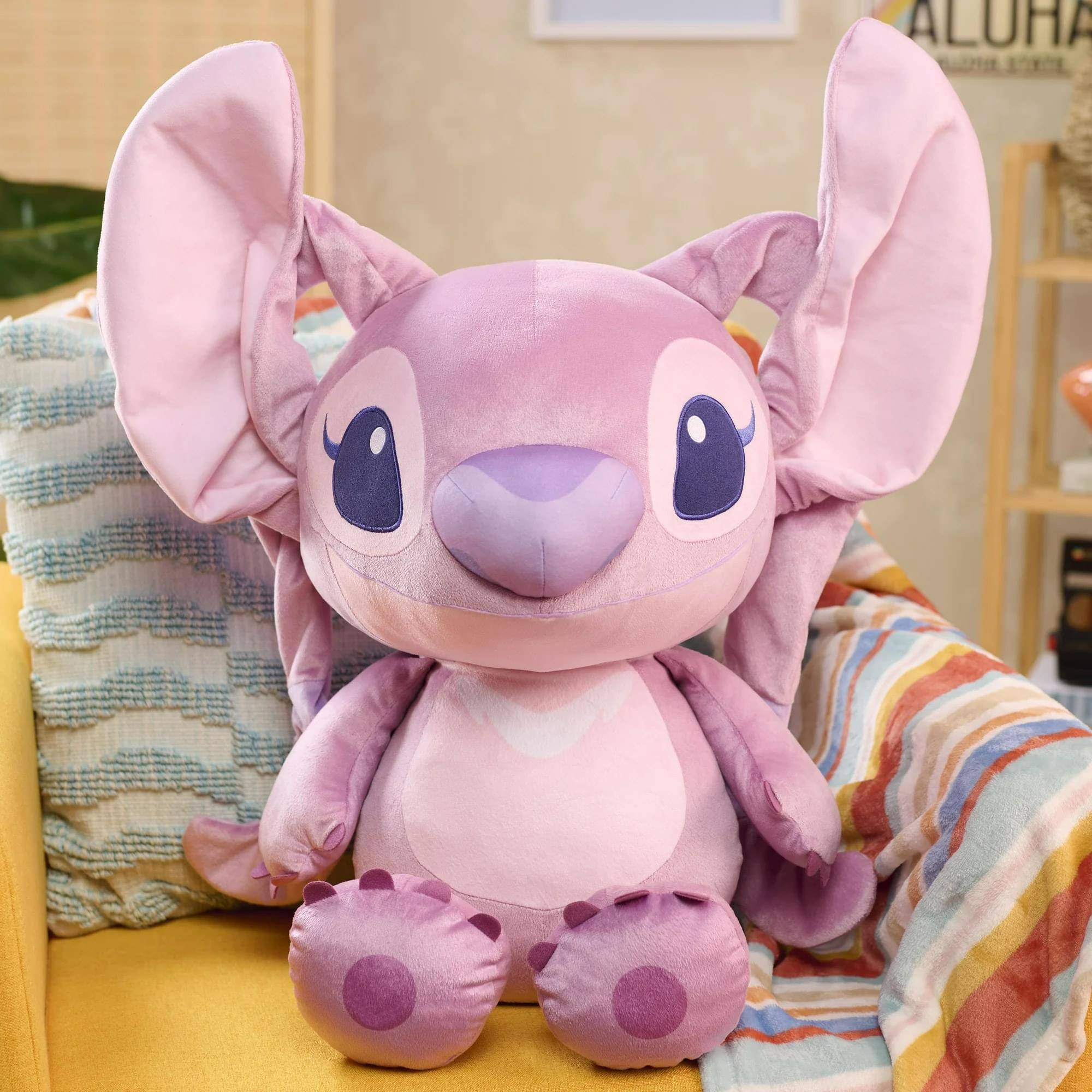 Alt View 2. Just Play - Disney Lilo & Stitch Jumbo 32 Inch Plush | Angel - Pink.