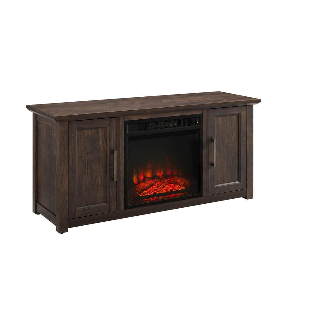 Crosley Furniture - Camden Low Profile Fireplace Tv Stand For 50+ Inch Tv - Brown