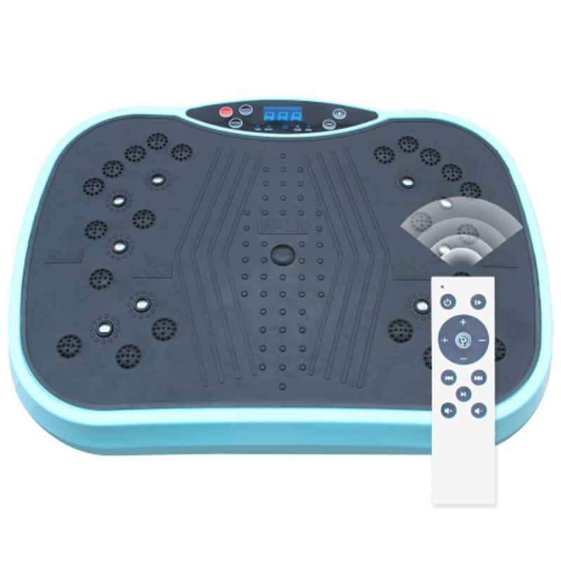 HTUTWOO - Vibration Plate Exercise Machine - Whole Body Workout Vibration Fitness Platform, Home Training Equipment for Toning - Blue