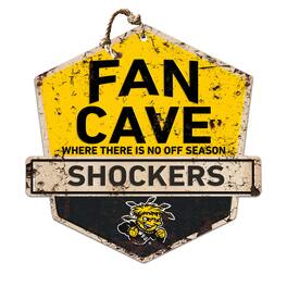 Jardine - Wichita State Shockers 20'' x 20'' Fan Cave Badge Sign - Yellow