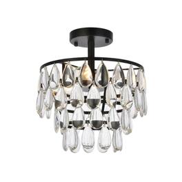 Elegant Lighting - Mila 12 inch flush mount in - Black