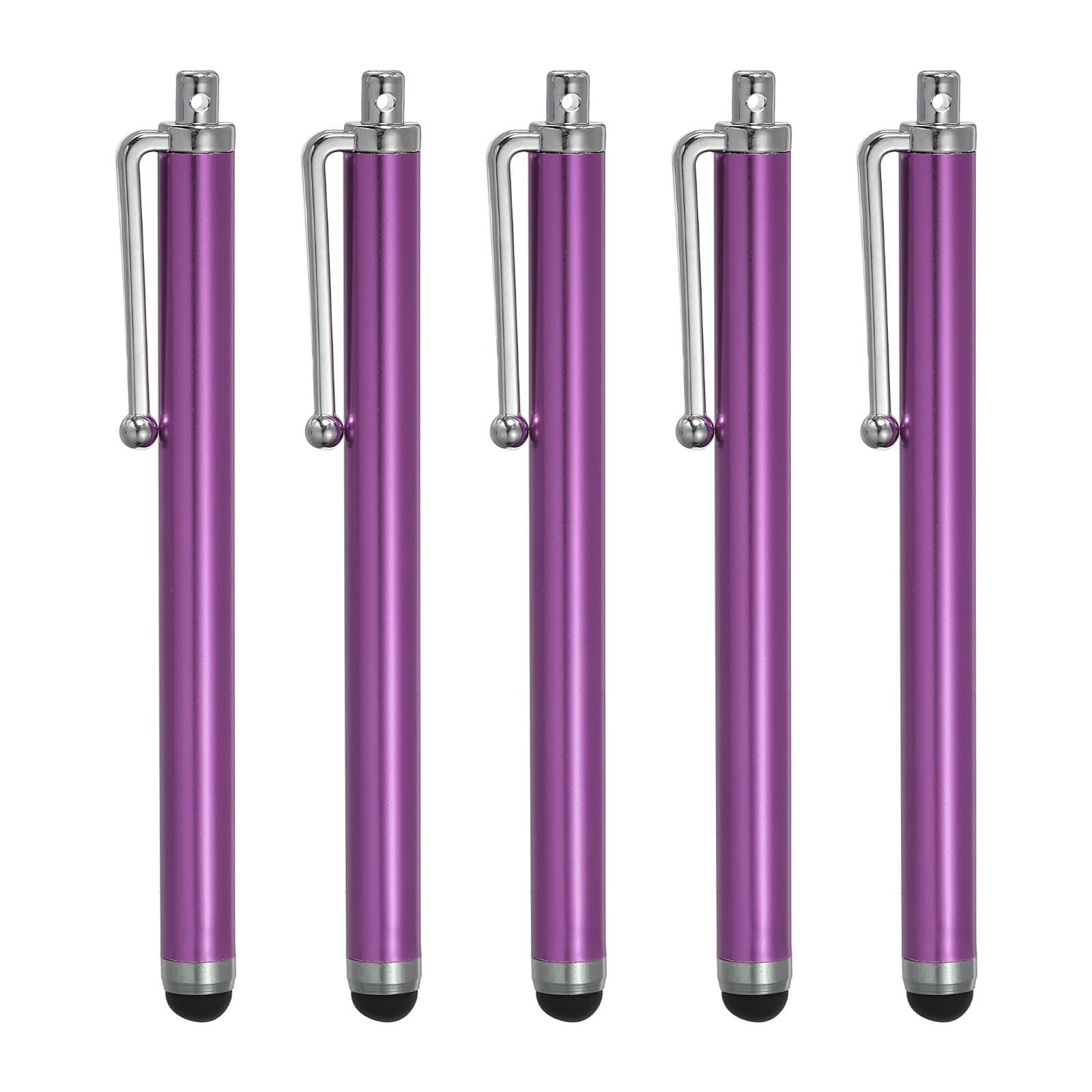Unique Bargains - 5pcs Stylus Pens for Touch Screens Universal Capacitive High Sensitivity for Phone All Capacitive Touch Screen Device - Purple