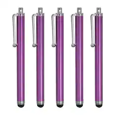 Front. Unique Bargains - 5pcs Stylus Pens for Touch Screens Universal Capacitive High Sensitivity for Phone All Capacitive Touch Screen Device - Purple.