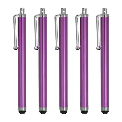 Front. Unique Bargains - 5pcs Stylus Pens for Touch Screens Universal Capacitive High Sensitivity for Phone All Capacitive Touch Screen Device - Purple.