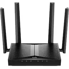 Front. Cudy - Cudy BE3600 Dual-Band Wi-Fi 7 Router, Lightning-Fast Speeds, 2.5G Multi-Gig Connectivity, Far-Reaching Coverage, Black - black.