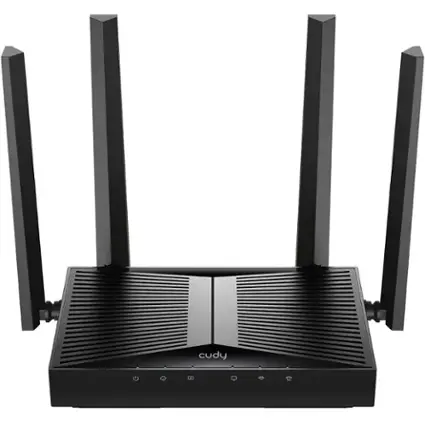 Front. Cudy - Cudy BE3600 Dual-Band Wi-Fi 7 Router, Lightning-Fast Speeds, 2.5G Multi-Gig Connectivity, Far-Reaching Coverage, Black - black.