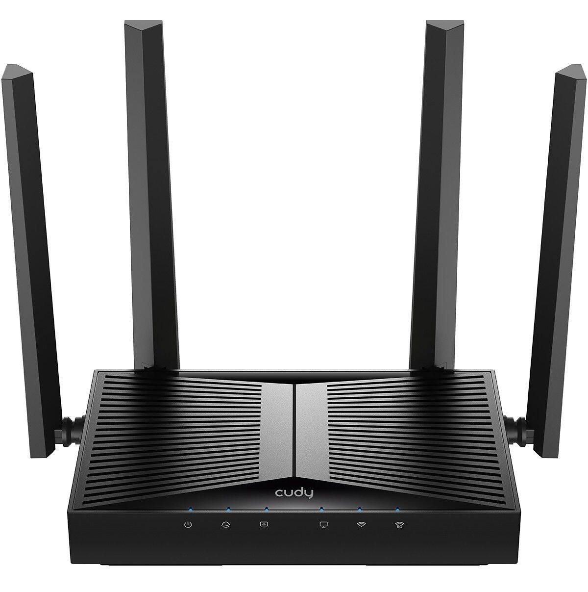 Front. Cudy - Cudy BE3600 Dual-Band Wi-Fi 7 Router, Lightning-Fast Speeds, 2.5G Multi-Gig Connectivity, Far-Reaching Coverage, Black - black.