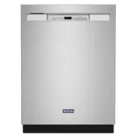 Maytag - 24" Front Control Built-In Tub Dishwasher with Dual Power Filtration, PowerBlast Cycle, 50 dBA - Stainless Steel - Front_Zoom