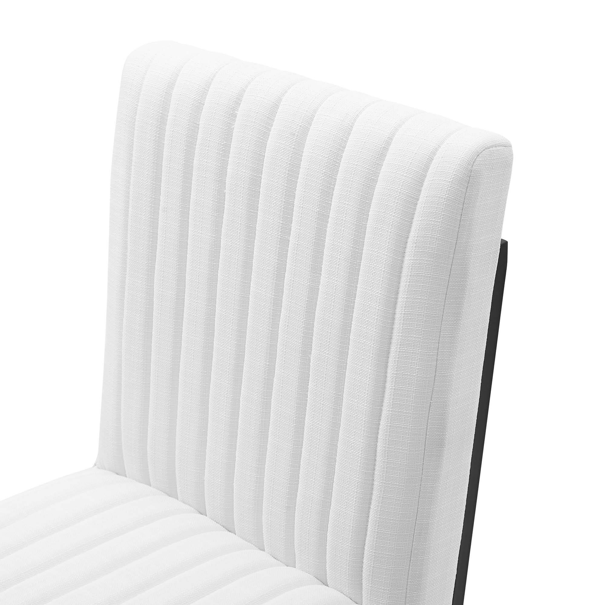 Alt View 4. Modway - Indulge Channel Tufted Fabric Dining Chair by Modway - White.