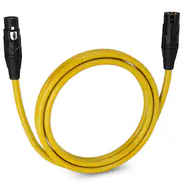 Lyxpro - 6 ft Balanced XLR Cable, Male to Female, 3 Pin Microphone Cable - Yellow