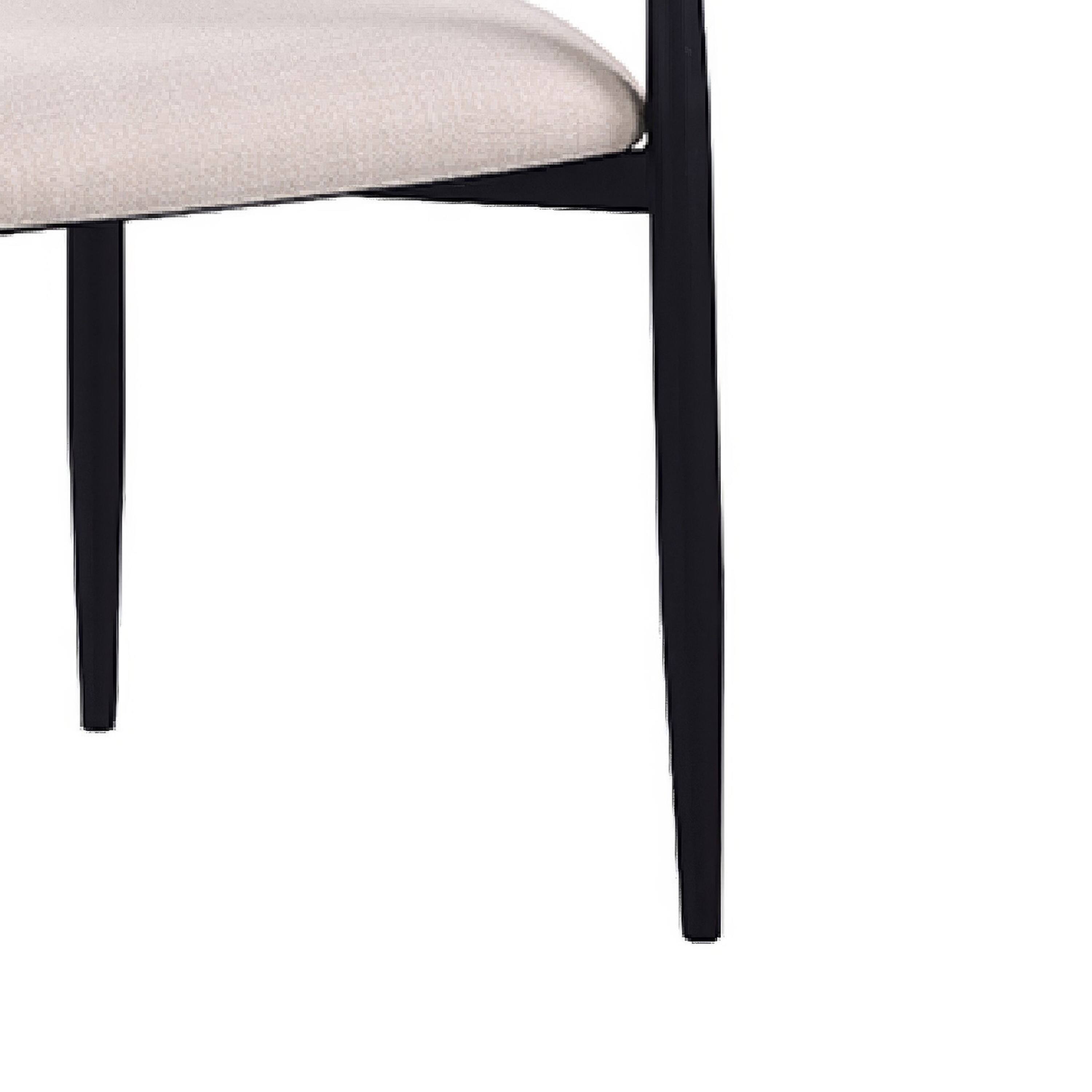 Manhattan Lane Nean Dining Side Chair Set of 2, Gold Metal Arms, White ...