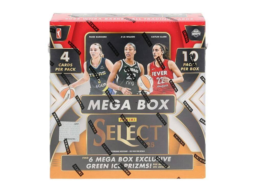 2023 WNBA Basketball Trading Cards Panini OK WNBPA Paige Bueckers A'ja Wilson Caitlin Clark Panini 4 Cards Per Pack 10 Packs Per Box Texas Fever Panini G 22 INI Gem Ring Sdesforce Son Panini Mega Box Panini GPP INI Panini N03333791 Select Panini 25 Panini Purchase Necessary See Pack For Details Find 6 Mega Box Exclusive Green Ic Prizms! On Average