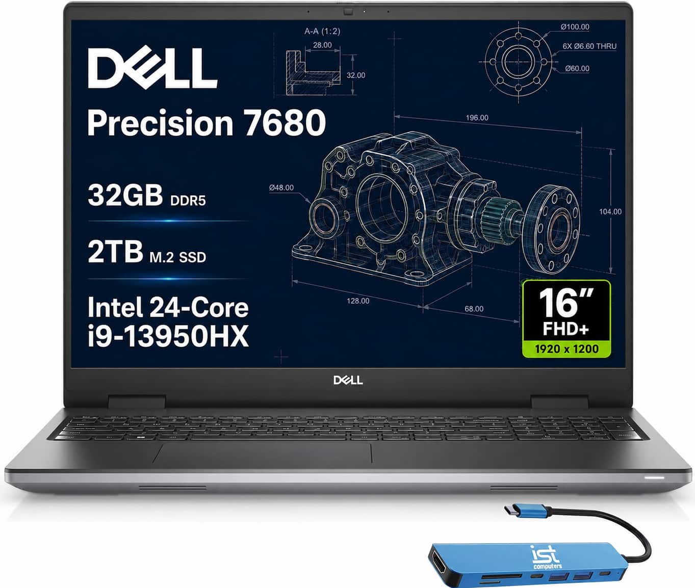 "Dell - Upgraded - Precision 7680 16"" FHD+ Workstation - Precision 7 - Pro Max - Intel Core i9-13950HX - 32GB Memory - 2TB SSD - Win11Pro - Gray" price history on PriceWatchPro