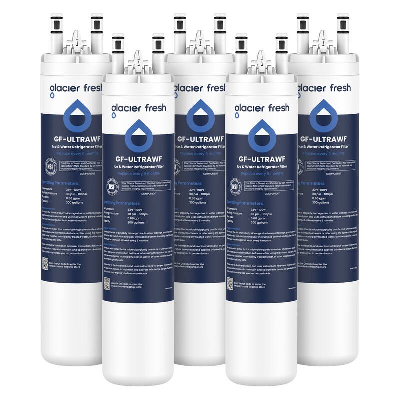GLACIER FRESH - Replacement for Frigidaire ULTRAWF Refrigerator Water Filter, 5 Pack