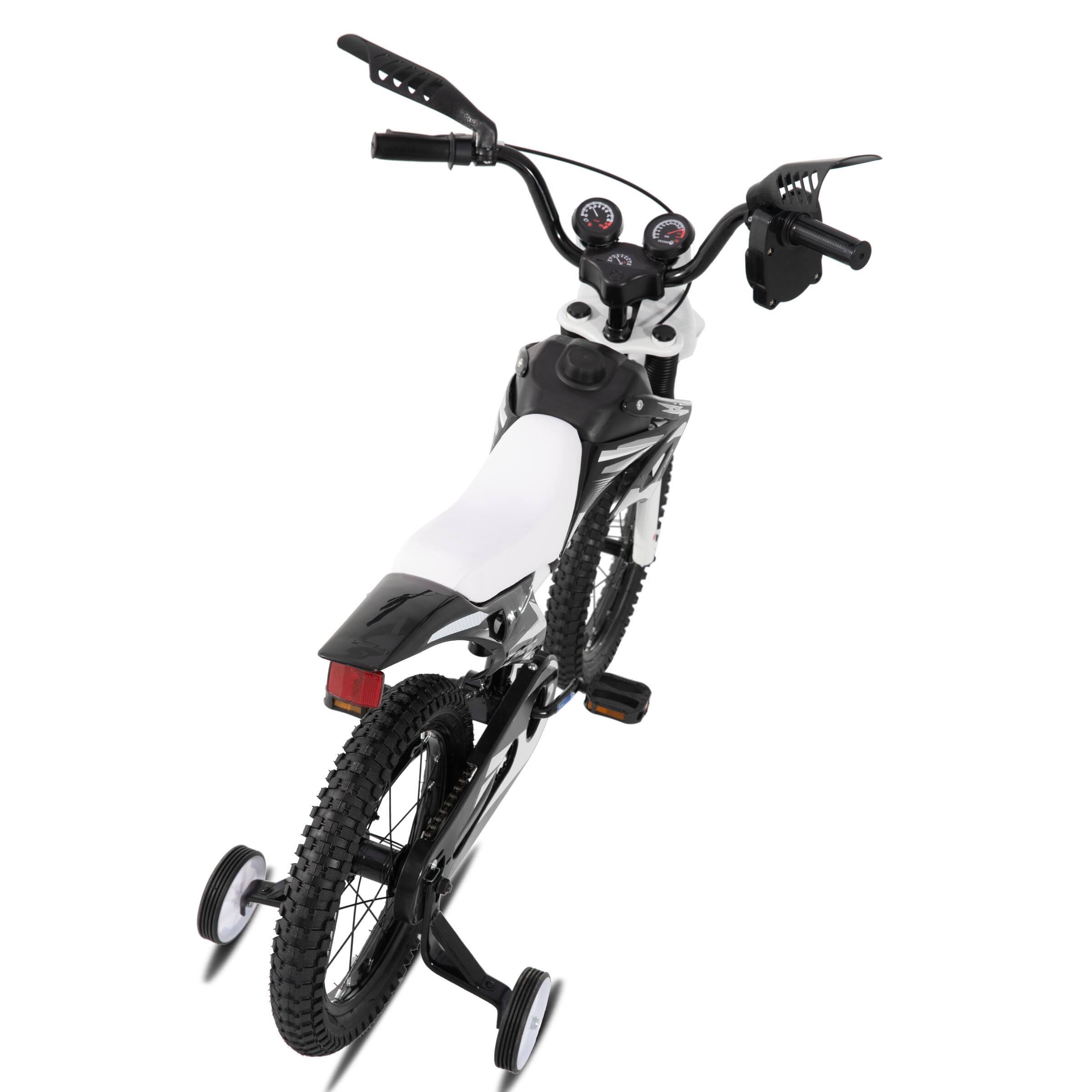 Alt View 2. JOYSTAR - JOYSTAR Thunderbolt 16" Motocross Style Kids Bike for Ages 4-7 Boys Girls, Children Bicycle with Training Wheels, Black - Black.
