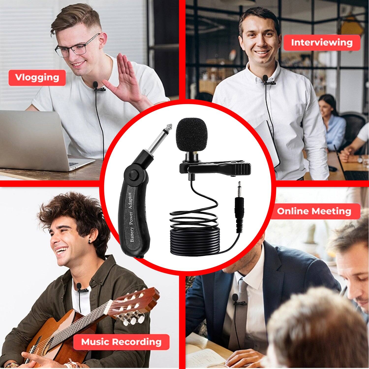 Vlogging, Interviewing, Online Meeting, Music Recording