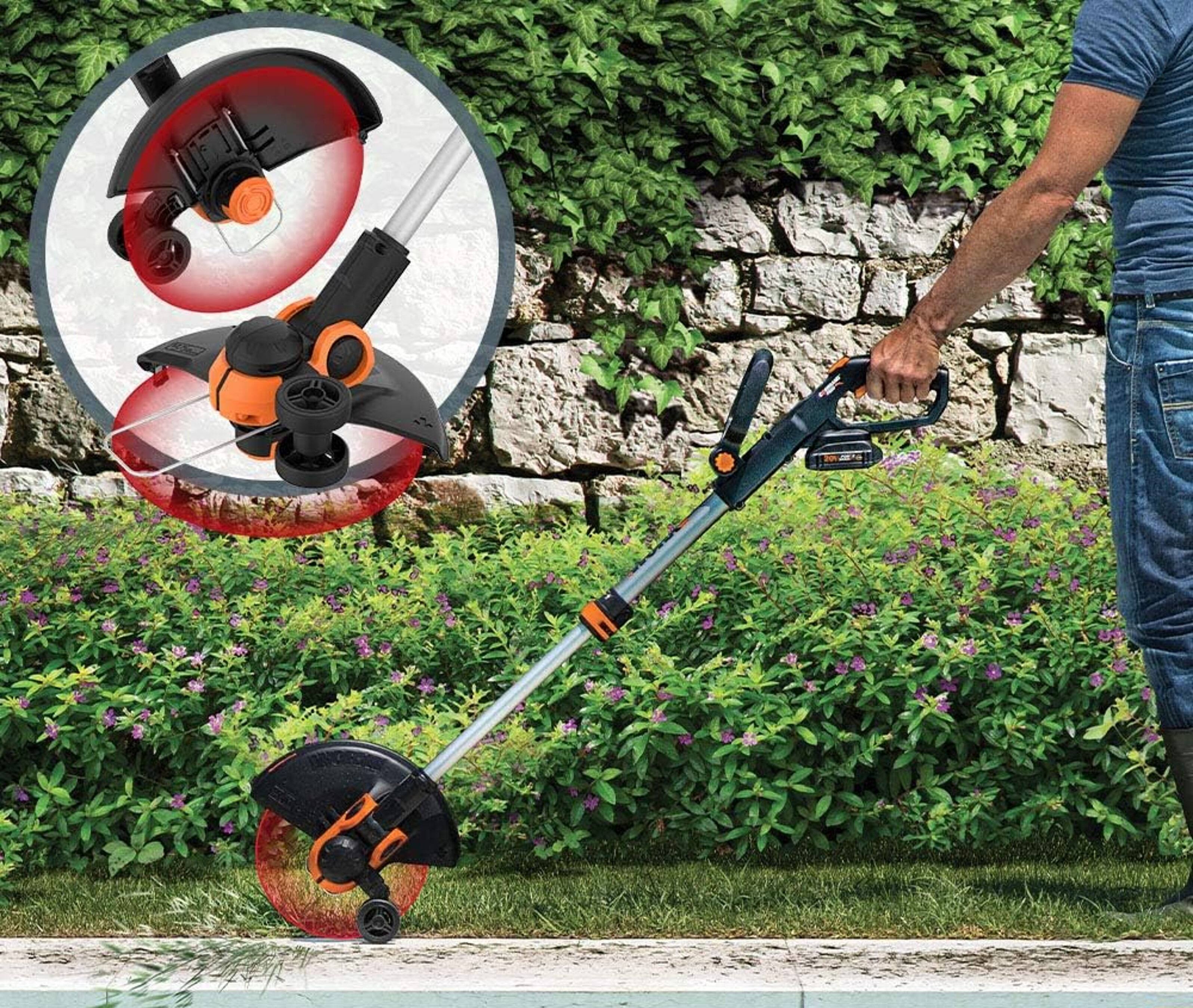 Alt View Zoom 16. WORX - 40V 17" Cordless Lawn Mower and 20V 12" Cordless Grass Trimmer Combo Kit (2 x 4.0 Ah Batteries & 1 x Charger) - Black.