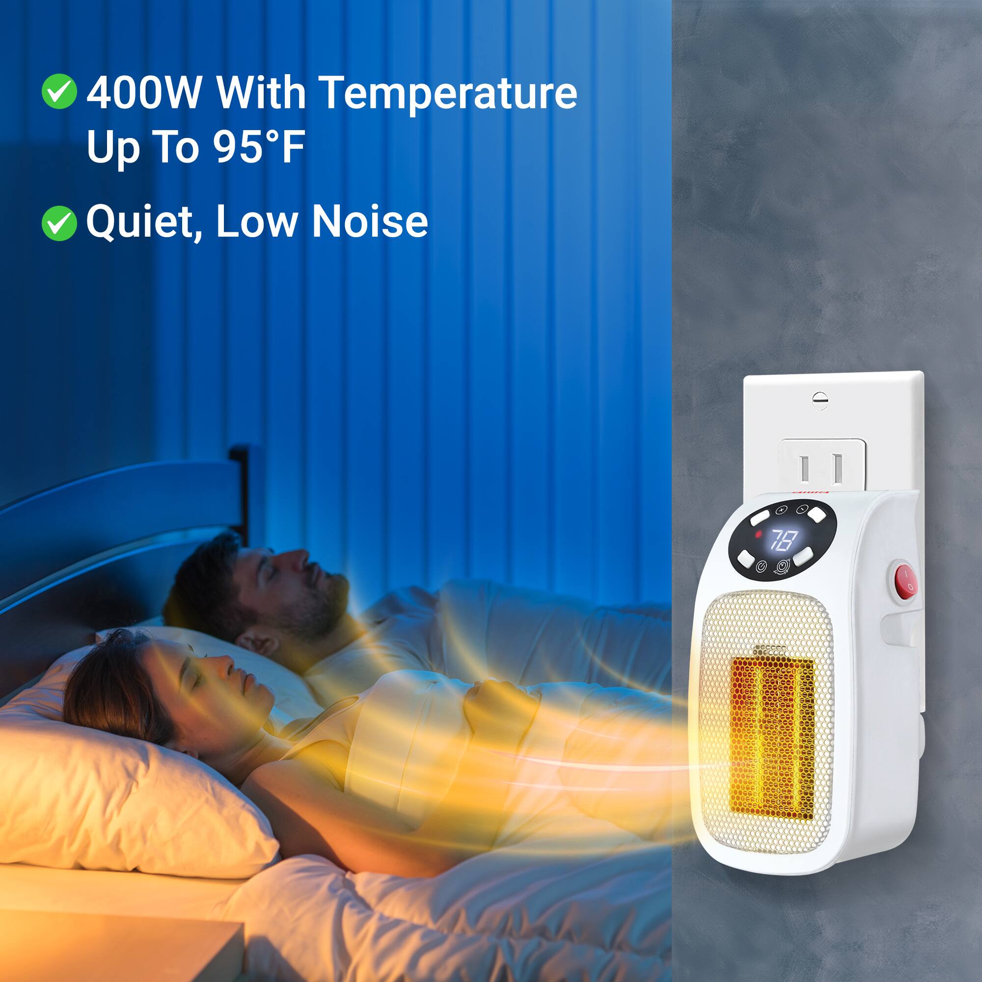 400W With Temperature Up To 95°F  
Quiet, Low Noise