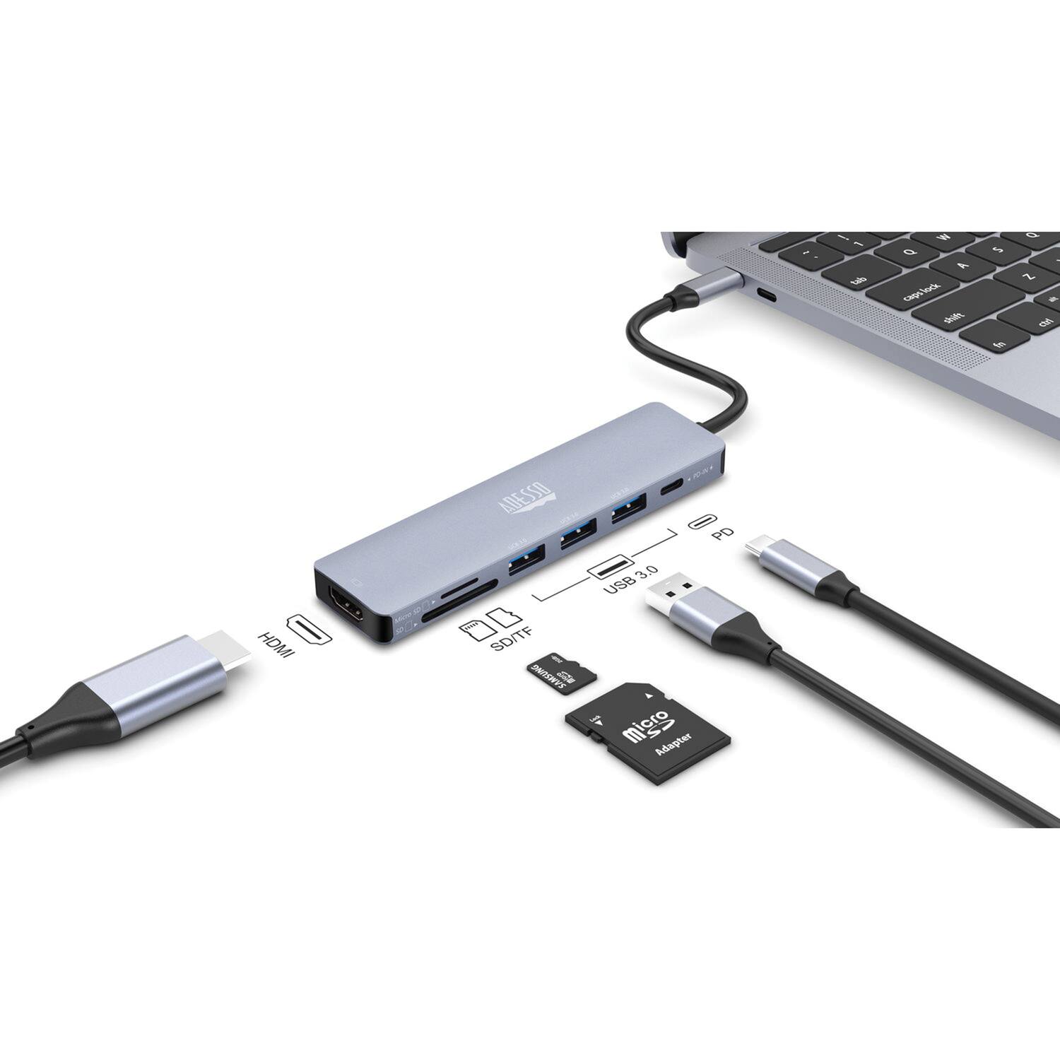 - HDMI
- USB 3.0
- SD/TF
- M.2 SSD Adapter
- PD 22m Adapter