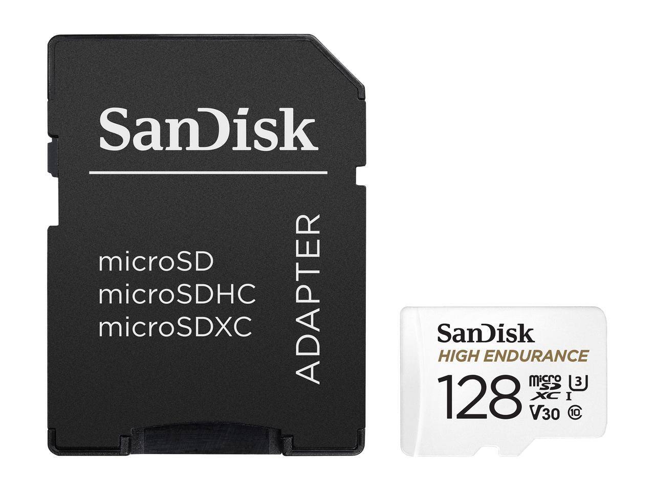 SanDisk microSD microSDHC microSDXC ADAPTER  
SanDisk HIGH ENDURANCE 128GB  
microSDXC I V30 C10