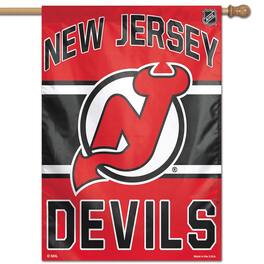 WinCraft - New Jersey Devils 28" x 40" Wordmark Single-Sided Vertical Banner - Multicolor