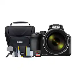 Nikon - COOLPIX P950 Digital Camera (Black), Case, Accessories and 128GB SD Card