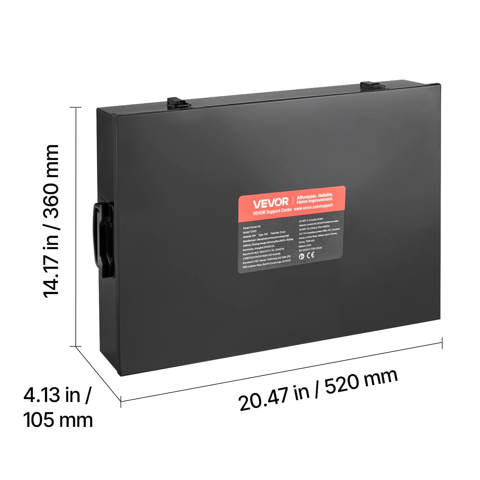 mm 360 / in 14.17in / 14.17 Affordable. Reliable VEVOR Nome Improvement Center We wevor.com/support VEVOR Support E  LOm - - CO -- - - - - - - na - - -  - - - - - - - - - - nothing_o_e - - - - -mS - -ES - - CE - - 3 -  - - 4.13 in / / 105 mm 520 mm in I 20.47