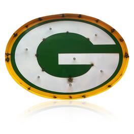 Imperial - Green Bay Packers 8.75'' x 29.5'' Lighted Recycled Metal Sign - Multicolor