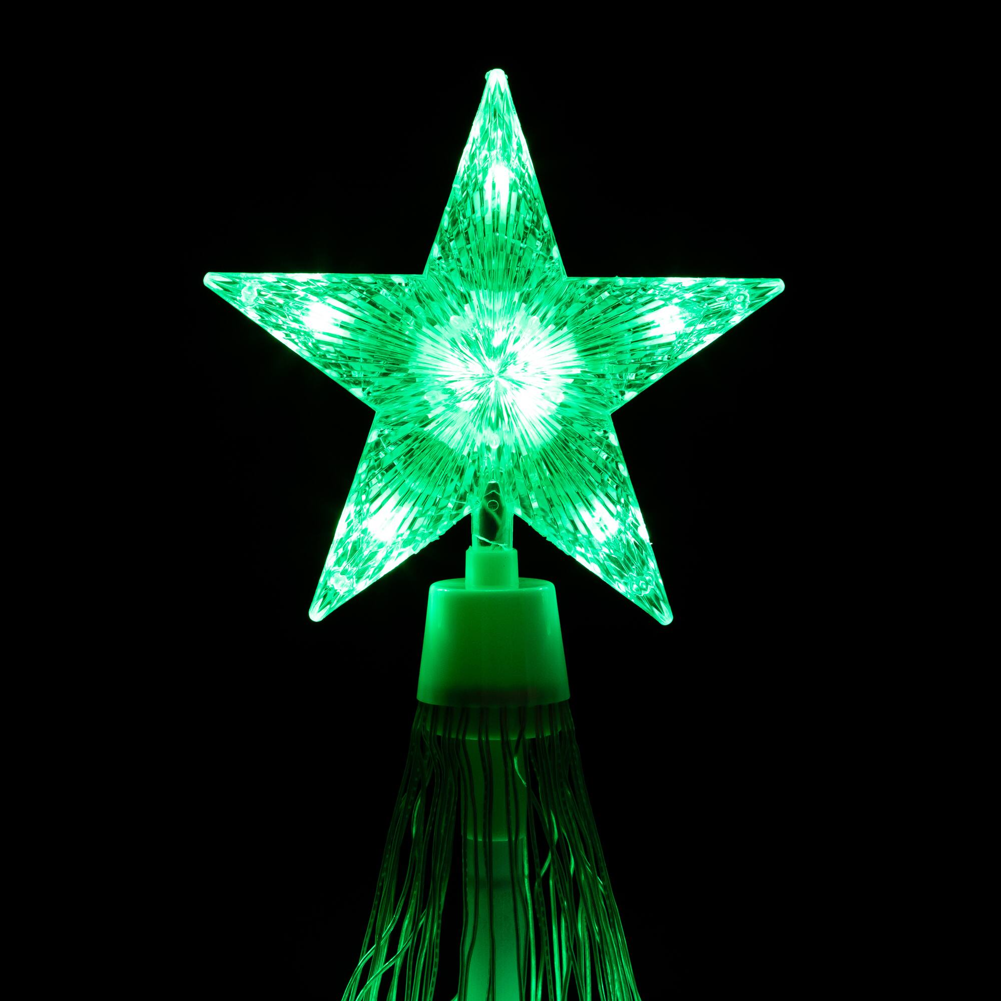 Alt View 3. Northlight - Lighted LED Multi-Function Outdoor Christmas Cone Tree - 9' - Green Lights - White.