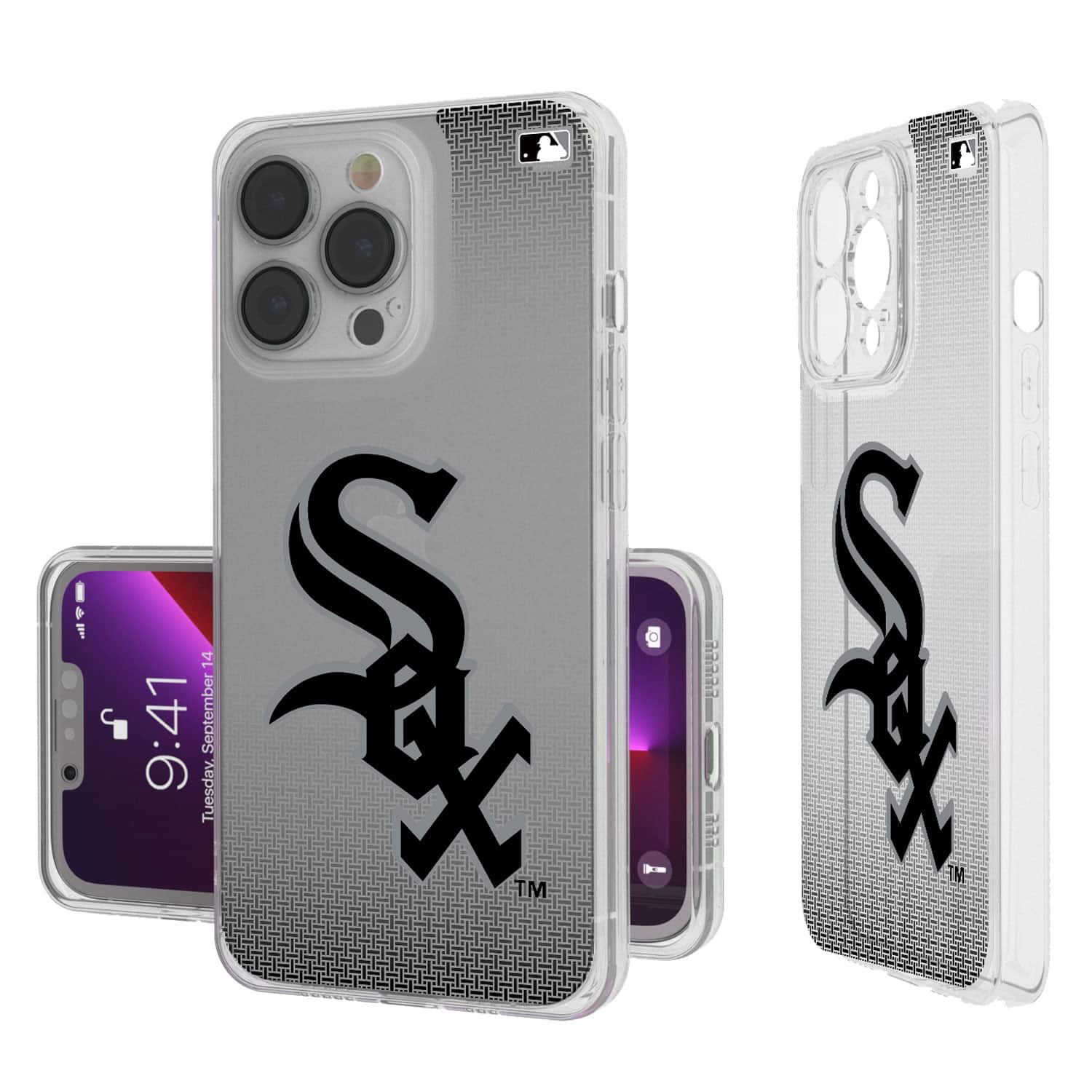 Keyscaper - MLB - Chicago White Sox Linen Logo iPhone Clear Case - 16 Pro - Multicolor
