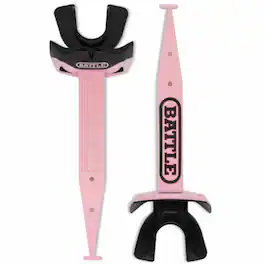 Battle Sports - Speed Pro Football Mouthguard with Connected Thick Strap - Pink/Black