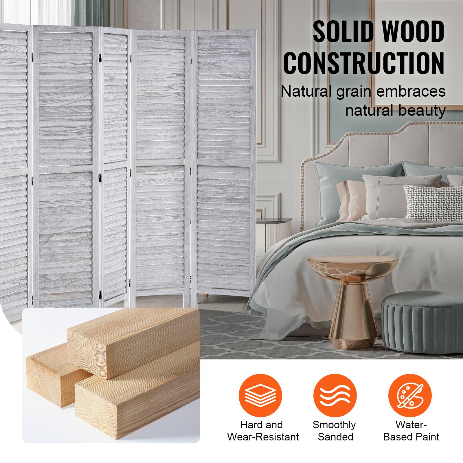 SOLID WOOD CONSTRUCTION  
Natural grain embraces natural beauty  

- Hard and Wear-Resistant  
- Smoothly Sanded  
- Water-Based Paint