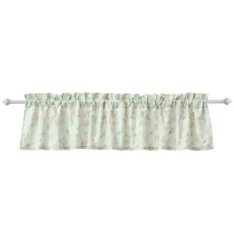 Greenland Home Fashions - Olivia Light Filtering Semi Sheer 3" Rod Pocket Window Valance 84" x 16" - Mint