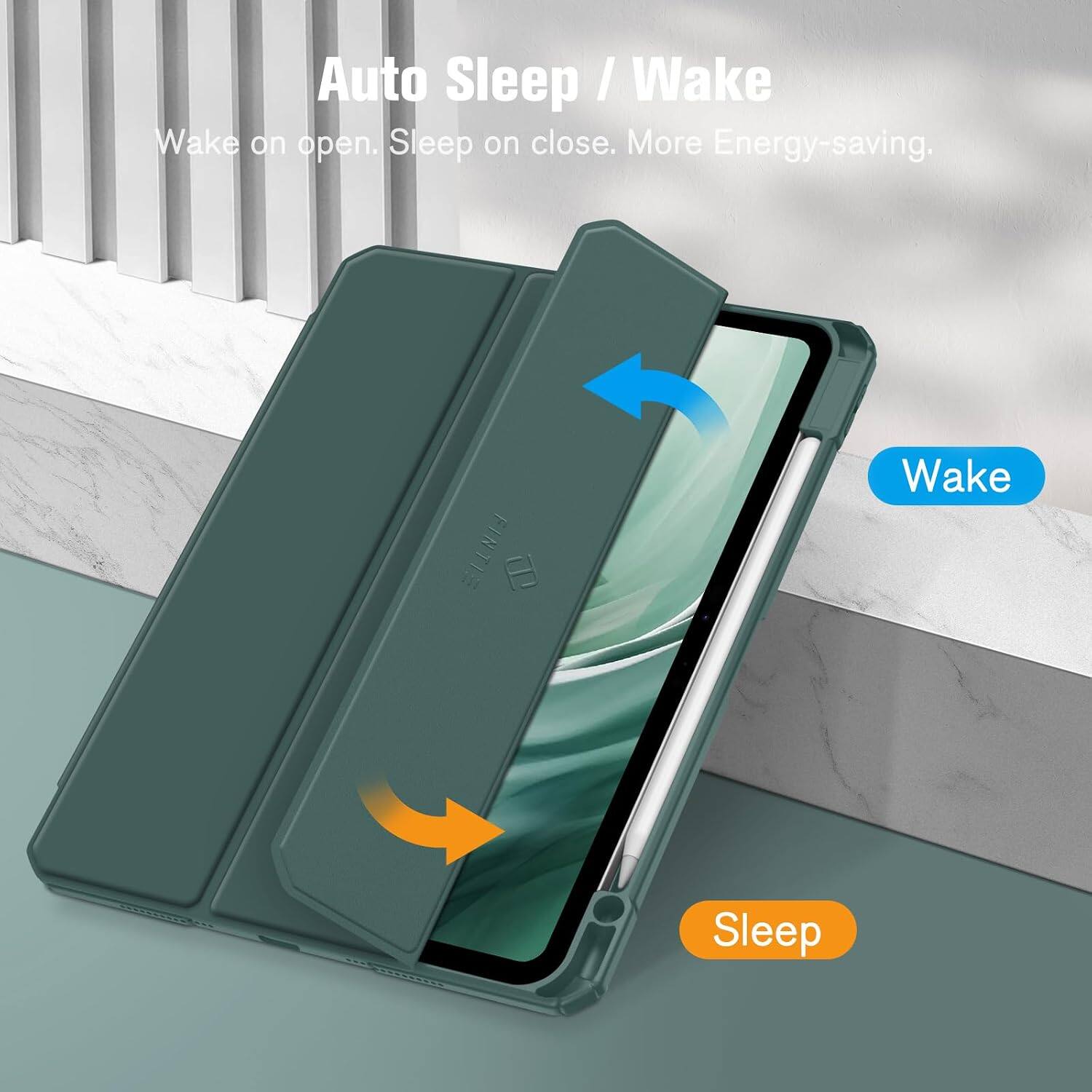 Auto Sleep / Wake  
Wake on open. Sleep on close. More Energy-saving.