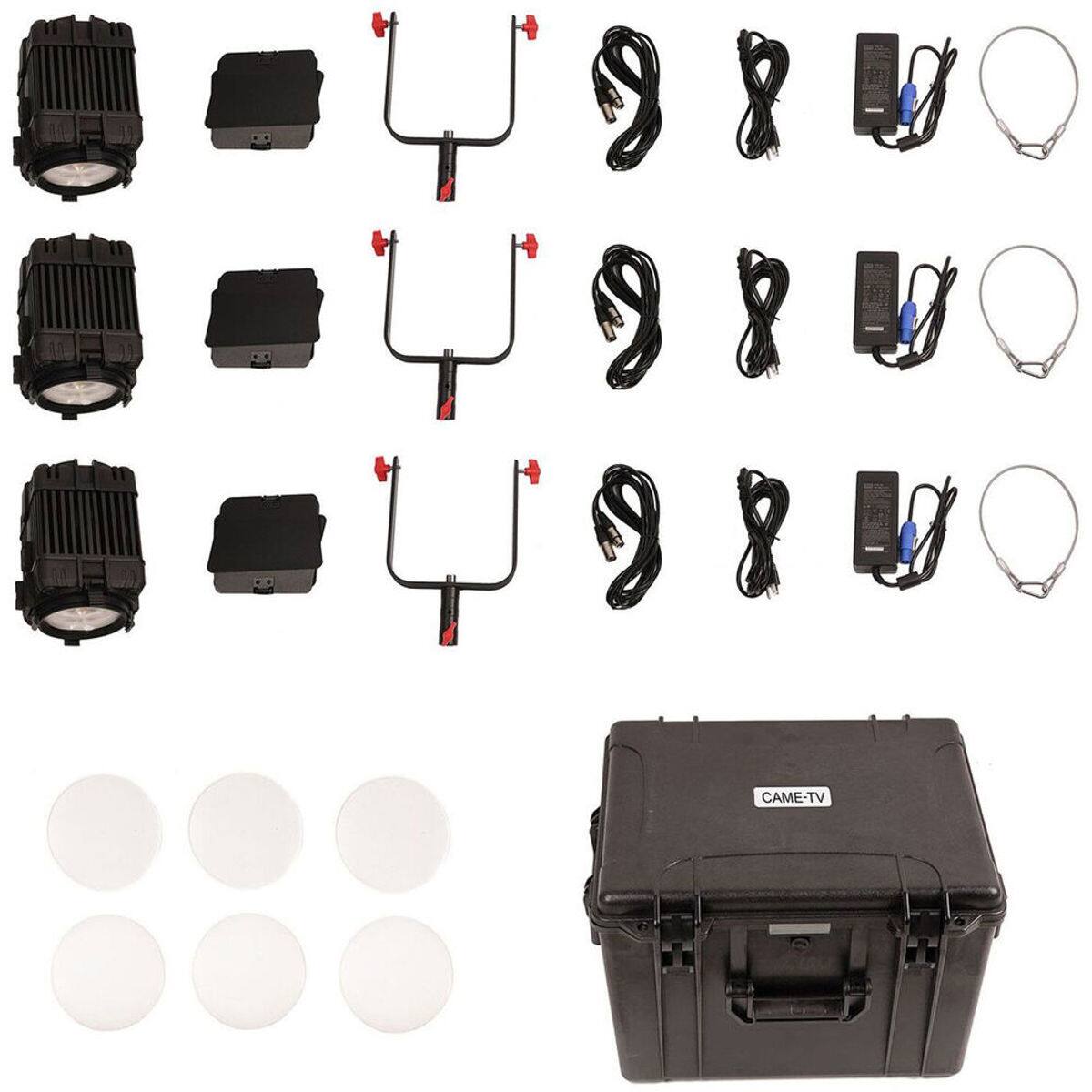 Alt View 2. CamelBak - Came-TV Boltzen 150W Fresnel Focusable LED Daylight 3-Light Kit.