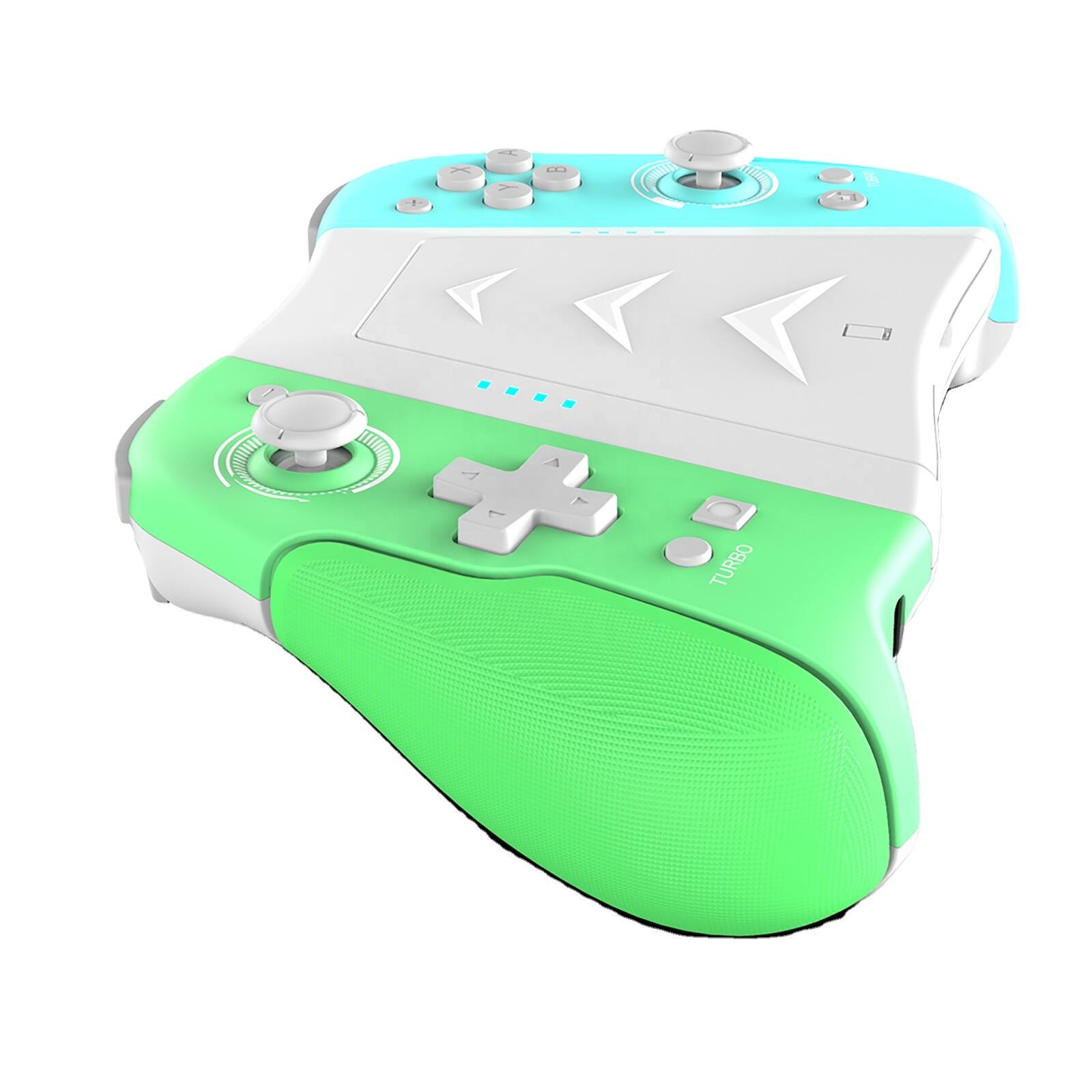 Alt View 1. Cluzine - Wireless Game Controllers Featuring NFC and Analog Joystick Control, Ergonomic Joypad for Gaming - Green.